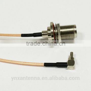 Yetnorson manufacture CRC9 male right angle to N female Connector with rg316 rg178 cable