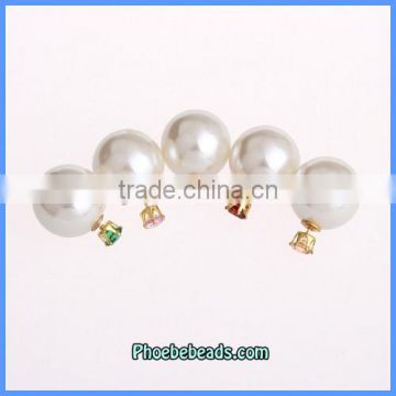 Wholesale Hot Brand Mise En Crystal Imitation Pearl Stud Earrigs CTBE16-CZ02