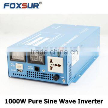 Battery Voltage LED Display 1000W Pure Sine Wave Inverter 12V 24V 48V DC to 110V 230V AC, DC to AC Solar power inverter