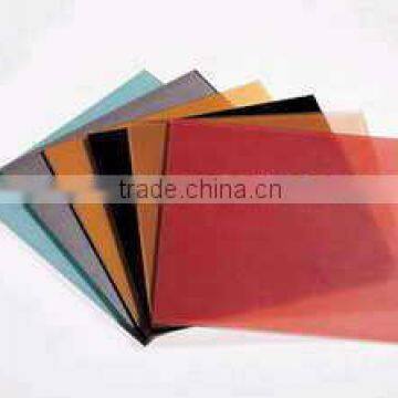 5mm+1.52PVB+5mm tempered laminated glass with Pantone color 395C