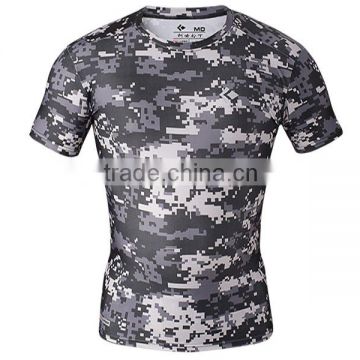 cheap custom sublimation camo baseball jerseys wholesale compression quick dry men cross fit tee tops