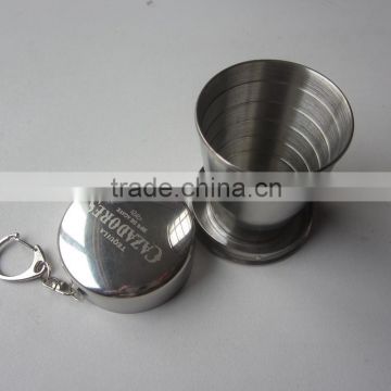 Various types of stainless steel folding measuring cups