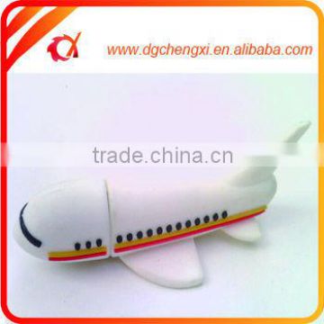 White Plastic Air Plane Shaped USB Flash Drive