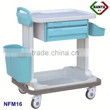 NFM16 Beautiful appearance usage Medical trolley With drawer and trash can