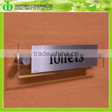 DDB-0030 ISO9001 Chinese Factory Wholesale SGS Transparent Toilet Sign With Bolts