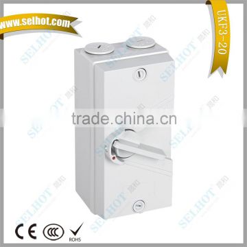 Outdoor Isolating Switch weather protected switch 20A 35A 63A