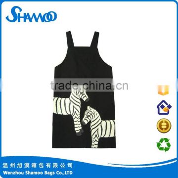promotional canvas zebra pattern cool fashion kitchen apron