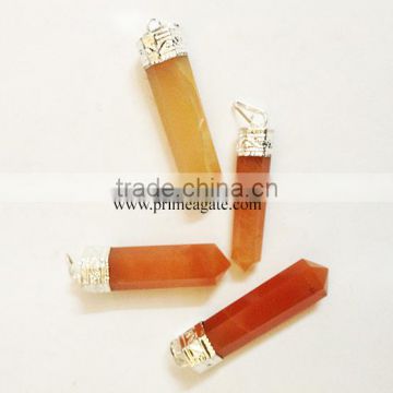 Red Aventurine Pencil Pendants | Khambhat Agate Exports INDIA