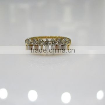 Real Yellow Gold Diamond Ring 18K 0.84cts 2.700 Grams