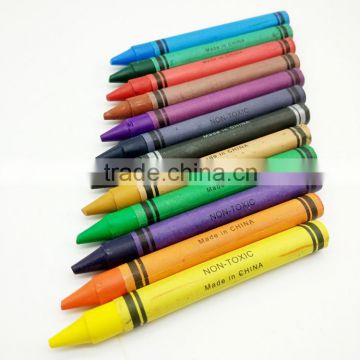 10cm*1cm custom printed design crayon colors,wholesale high quality camouflage multi clear color wax crayon for kids 12