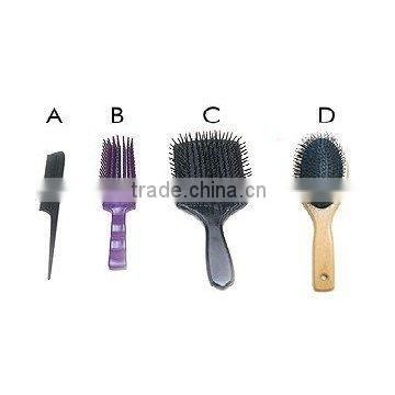 Fashion Plastic Hair Brushes & Wood Comb