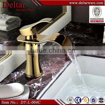 non-fade out titanium gold faucet/mixer with precious stones, sanitary faucet exported bathroom accesorry