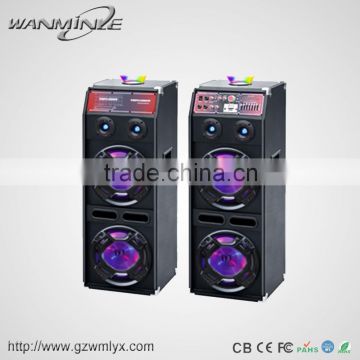2016 Active DJ Bass Speaker Double 10' inch Active Sound System With Laser Light PA Speaker