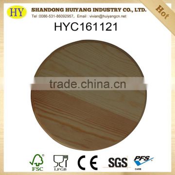 FSC natural unfinished round shape pine wood board for painting DIY wholesale