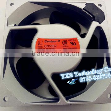 Original CN55B2 100V 0.23A / 0.19A full metal fan for servo 120*120*38mm 2Pin 12cm Insert type Cooling fan