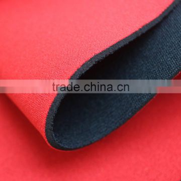 2mm Black & Red Popular 2 neoprene fabric, Diving suit neoprene with nylon/polyester fabric