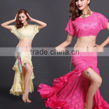 2-piece lace belly dance pracrice costumes
