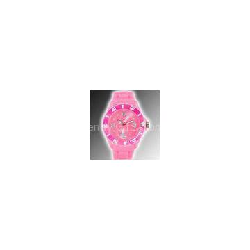 Female Silicone Bracelet Quartz Movement  Watch , 38mm Size Case ROHS CE EN71