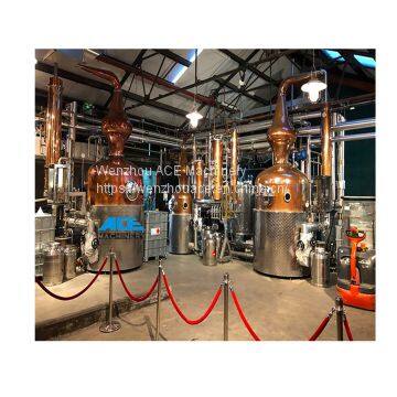 High Quality Red Copper Alcohol Reflux Distillation Equipment Union Column Distiller For Whisky