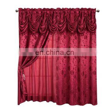 Hot Sell Hotel Valance Curtain In Stock Cheap Jacquard Curtains Ready Made Wholesale