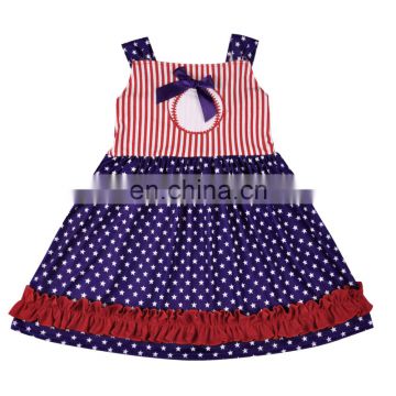 Fashion One Piece Baby Party Girls Dresses With Bowknot
