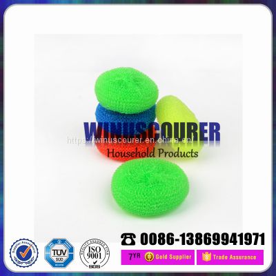 Natural material dish cleaning plastic scourer