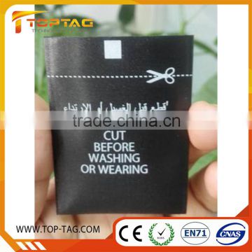 wholesale garment woven label/tag/customized clothing tag