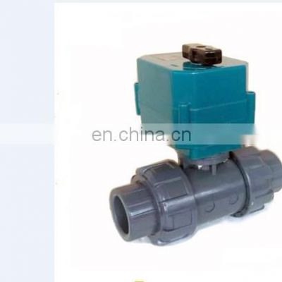 1inch  24vdc pvc ball valve DN25 10nm CTF-001 metal gear with manual override 24 vdc electric pvc ball valve