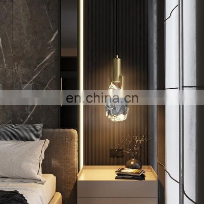 110V 220V Crystal Nordic Pendant Lights Modern Bar Kitchen Hanging Bedside Glass Luxury LED Pendant Light