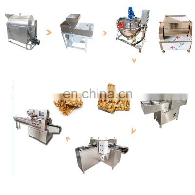 Oaten Cakes Production Line  Cutting Cooling Function Puffed Rice Snack Making Machine