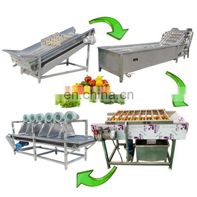 Fruits Vegetable Apple Washing And Drying Machine Washing Production Line