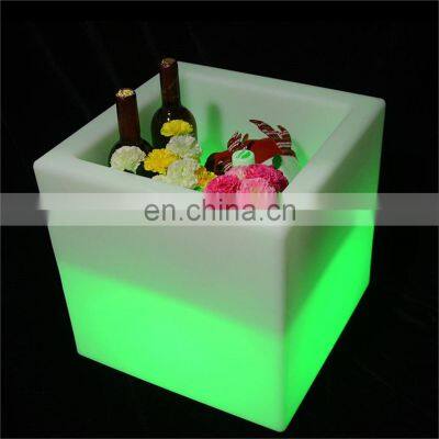 plastic glowing led illuminated ice bucket for party wholesale acrylic beer plastic wine ice bucket tongs with led light