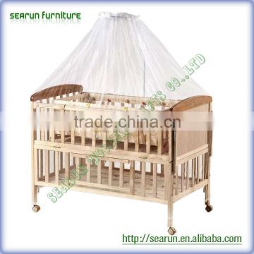 High quality wooden baby swing bed