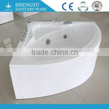 acrylic massage triangle shaped bathtub with good quality, with apron
