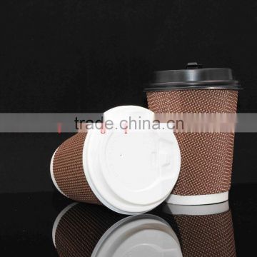 Customized Logo ripple wall coffee cup 12oz paper cup