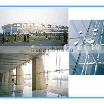 frameless glass curtain wall from Chinese manufacturer with CE Approvl