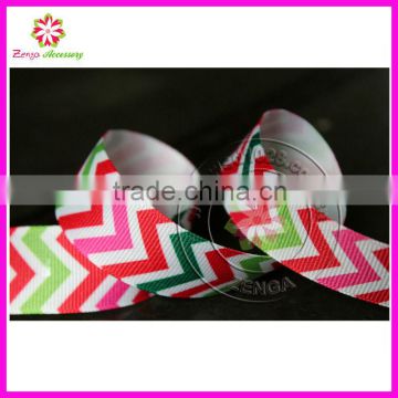 Custom printed chevron ribbon