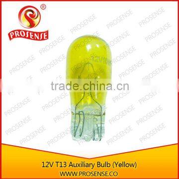 W2.1*9.5d 12V 10W Car Shinning Yellow Tube Halogen T13 Bulb