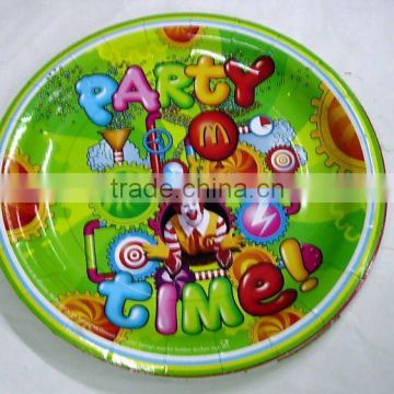 paper plate with food grade printing