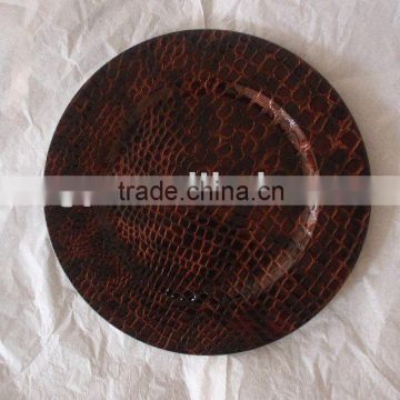 13" leather plate