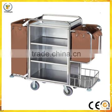 Hotel Trolley Housekeeping Carts stainless steel hotel housekeeping maid carts equipment                        
                                                                                Supplier's Choice