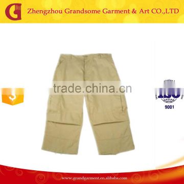 Mens Cargo Capri Pants 100%Cotton Canvas Roomy fit Short Pants