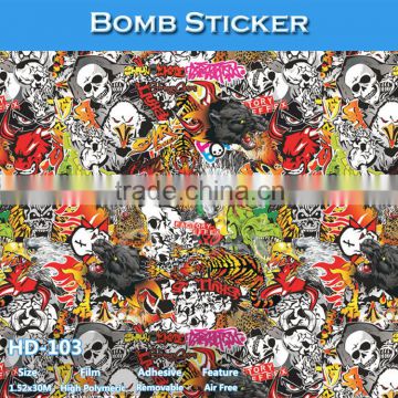 HD-103 CARLIKE Color Sticker Bomb Printing Car Vinyl