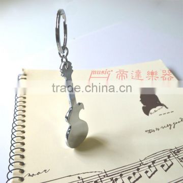 Mini Volin Guitar Ukelele shape led flashlight keychain / custom shaped metal keychain