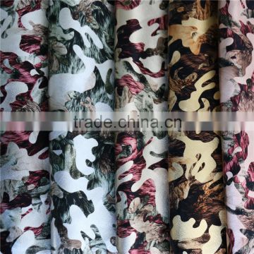 Sexy leather leggings custom camouflage pattern pu coated leather