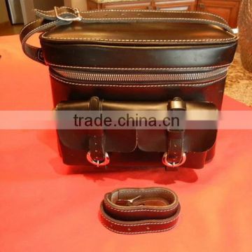 2015 Factory competitive price fashion leather Camera Bag in Dongguan