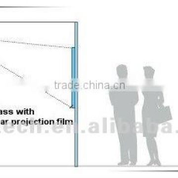 Self adhesive grey/dark grey/clear Rear projection film/rear projection foil/rear projection screen for shop window display
