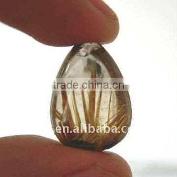 Natural Rock Equisite Rutilated Quartz Crystal Pendent