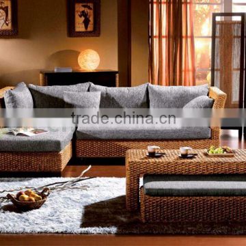 Corner Sofa with Table and Stool