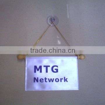 Mini banner /pennant with suction cup
